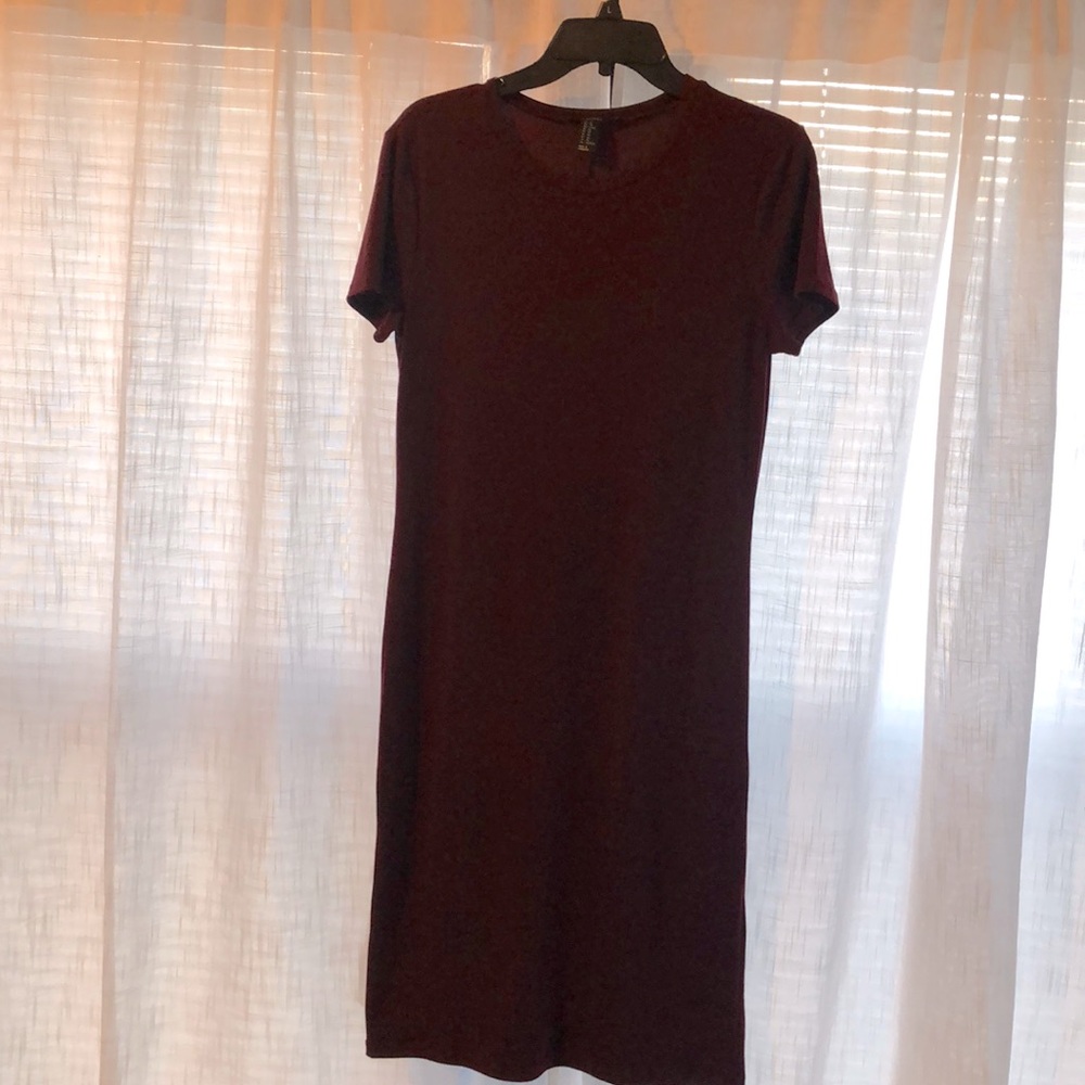 Burgundy Forever 21 Dress